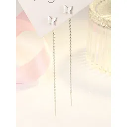 MYKI Silver-Plated Contemporary Drop Earrings-picture-14