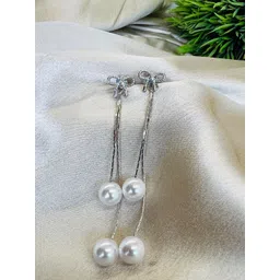 MYKI Silver-Plated Contemporary Drop Earrings-picture-19
