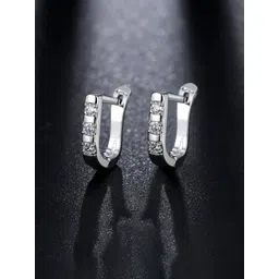 MYKI Silver-Plated Contemporary Half Hoop Earrings-picture-22