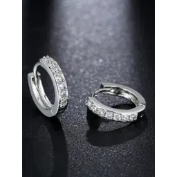 MYKI Silver-Plated Contemporary Hoop Earrings-picture-29