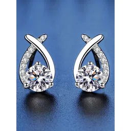 MYKI Silver-Plated Contemporary Studs Earrings-picture-17