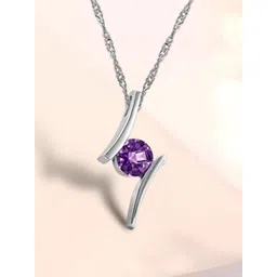 MYKI Silver-Plated Cubic Zirconia-Studded Geometric Design Pendant-picture-27