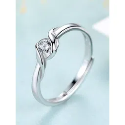 MYKI Silver-Plated Cubic Zirconia-Studded Ring-picture-20