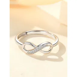 MYKI Silver-Plated CZ-Studded Finger Ring-picture-25