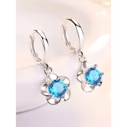 MYKI Stainless Steel Artificial Stones Contemporary Shaped Drop Earrings-picture-21
