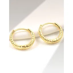MYKI Stainless Steel Gold-Plated Contemporary Hoop Earrings-picture-37