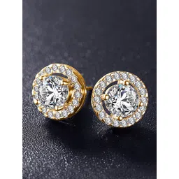 MYKI Stainless Steel Gold-Plated Contemporary Studs Earrings-picture-34