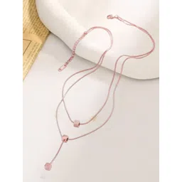 MYKI Stainless Steel Rose Gold-Plated Alluring Necklace-picture-32