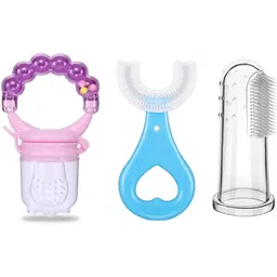 mylie Baby Ring Food Nibbler ,U Shape Brush & Finger Brush Soother-picture-21
