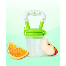 Mylo Baby Feels Natural Ultra Soft Fruit & Food Nibbler- Green | Convenient to Introduce Fruits & Veggies to Baby | Ultra-soft Silicone Mesh for Easy Chewing | Easy One Snap Filling | Helps Relieve Teething Discomfort-picture-11