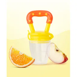 Mylo Baby Feels Natural Ultra Soft Fruit & Food Nibbler- Yellow | Convenient to Introduce Fruits & Veggies to Baby | Ultra-soft Silicone Mesh for Easy Chewing | Easy One Snap Filling | Helps Relieve Teething Discomfort-picture-14