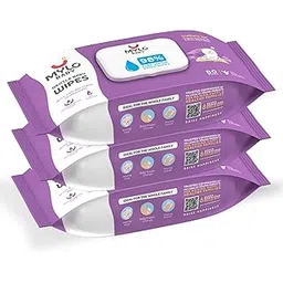 Mylo Care Gentle Baby Wipes (With Lid - Pack of 3), Soft Cleansing Baby Wipes with 98% Pure Water, Organic Coconut Oil & Neem (80 wipes x 3 packs) | Ideal For Your Baby's Daily Skin Care Routine | Free from Parabens and Soap-picture-13