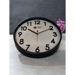 Myntra Elegant Homes 12" Embossed Dial Wall Cream & Black Contemporary Wall Clock-picture-42
