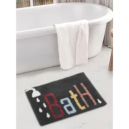 Myntra Elegant Homes 1600 - GSM Grey & White Anti SkidBath Rugs-picture-34
