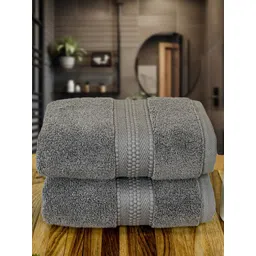 Myntra Elegant Homes 2-Pcs Grey 600 GSM Cotton HandTowels-picture-30