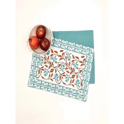 Myntra Elegant Homes 2Pcs Blue & White Printed Cotton Rectangle Table Placemats-picture-38