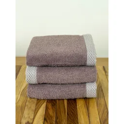Myntra Elegant Homes 3 Pieces Brown Organic Bamboo 550 GSM Face Towels-picture-14