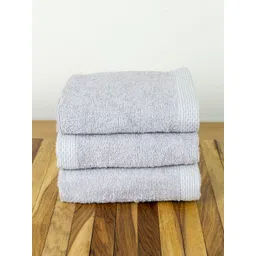 Myntra Elegant Homes 3 Pieces Grey Organic Bamboo 550 GSM Face Towels-picture-10