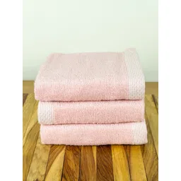Myntra Elegant Homes 3Pcs Peach-Colored Organic Bamboo 550 GSM Face Towels-picture-24