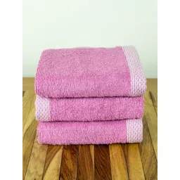 Myntra Elegant Homes 3Pcs Purple Organic Bamboo 550 GSM Face Towels-picture-38