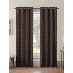 myntra elegant homes Aura Brown Set of 2 Black Out Long Door Curtain-picture-24