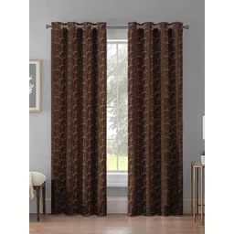 myntra elegant homes Aura Coffee Brown Set of 2 Black Out Long Door Curtain-picture-28