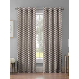 myntra elegant homes Aura Coffee Brown Set of 2 Floral Room Darkening Door Curtain-picture-20