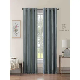 myntra elegant homes Aura Green & Grey 2 Pieces Printed Black Out Long Door Curtains-picture-38