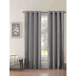 myntra elegant homes Aura Grey & Brown Set of 2 Black Out Door Curtain-picture-27
