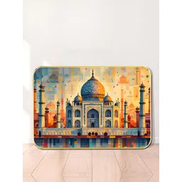 Myntra Elegant Homes Beige & Orange Taj Mahal Wooden Wall Art-picture-14