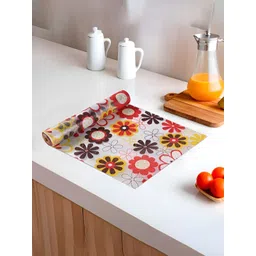 Myntra Elegant Homes Beige & Yellow Printed Shelf Liner Organiser-picture-23