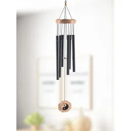 Myntra Elegant Homes Black 6 Pipes Aluminium Musical Wind Chime-picture-33
