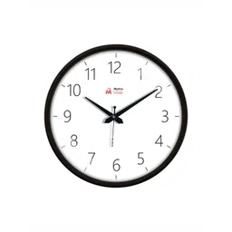 Myntra Elegant Homes Black & White Printed Silent Analogue Contemporary Wall Clock-picture-23