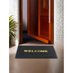 Myntra Elegant Homes Black Self-Designed Anti-Slip Eco-Friendly Absorbent Large Doormat-picture-29