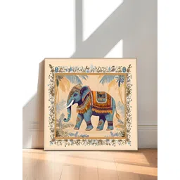 Myntra Elegant Homes Blue & Beige Single Piece Canvas Birds and Animals Wall Paintings-picture-32