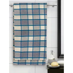Myntra Elegant Homes Blue And Cream Cotton 210 GSM Bath Towels-image-14