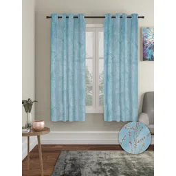 Myntra Elegant Homes Blue & Gold-Toned Set of 2 Ethnic Motifs Window-picture-11