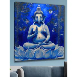 Myntra Elegant Homes Blue & Green 1 Piece Canvas Religious Wall Art-picture-26