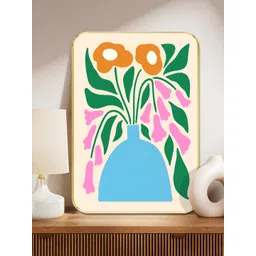 Myntra Elegant Homes Blue & Green 1 Piece Wood Floral and Botanical Wall Paintings-picture-19