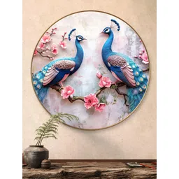 Myntra Elegant Homes Blue & Pink 1 Piece Wood Birds and Animals Wall Paintings-image-7