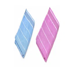 Myntra Elegant Homes Blue & Purple 2 Pieces Striped Cotton 500 GSM Towel Set-picture-35