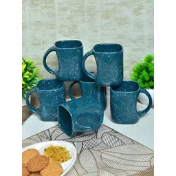 Myntra Elegant Homes Blue & White 6 Pieces Printed Ceramic Glossy Mugs-picture-17