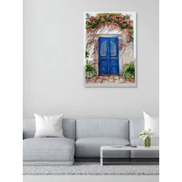 Myntra Elegant Homes Blue & White Door Canvas Painting Wall Art-picture-35