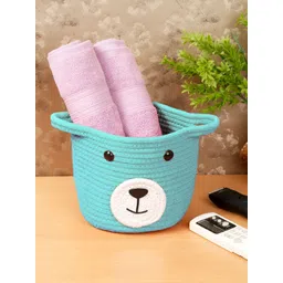 Myntra Elegant Homes Blue & White Foldable Reusable Multi-Utility Organiser-image-11