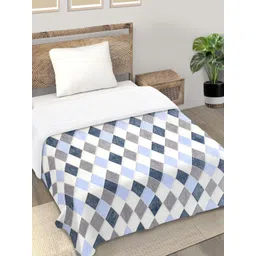 Myntra Elegant Homes Blue & White Geometric Woollen Mild Winter 500 GSM Comforter-picture-23