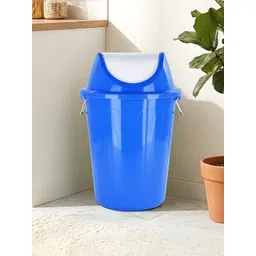 Myntra Elegant Homes Blue & White Swing Dustbin With Handle - 61 L-image-19