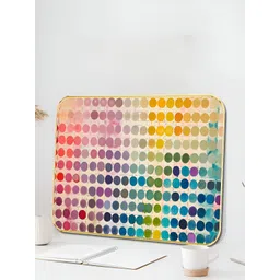 Myntra Elegant Homes Blue & Yellow 1 Piece Wood Abstract Wall Paintings-picture-14