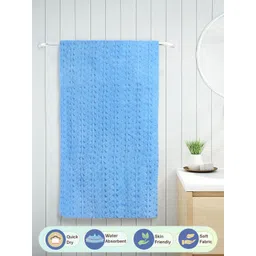 Myntra Elegant Homes Blue Cotton 420 GSM Bath Towel-picture-10