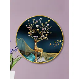 Myntra Elegant Homes Blue MDF Birds and Animals Wall Paintings-image-22