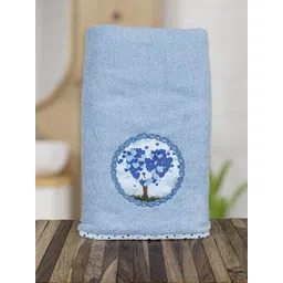 Myntra Elegant Homes Blue Printed Cotton 500 GSM Bath Towel-picture-25